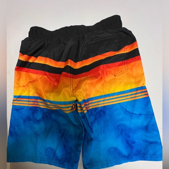 ZERO X POSUR BOYS ABOVE THE KNEE STRIPPED SHORTS SWIMMING TRUNKS. 
LARGE 14-16 - Picture 3 of 11